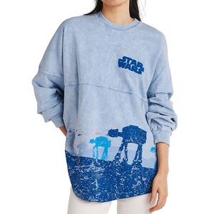 Star Wars Disney Spirit Jersey Planet Hoth Blue Size Small